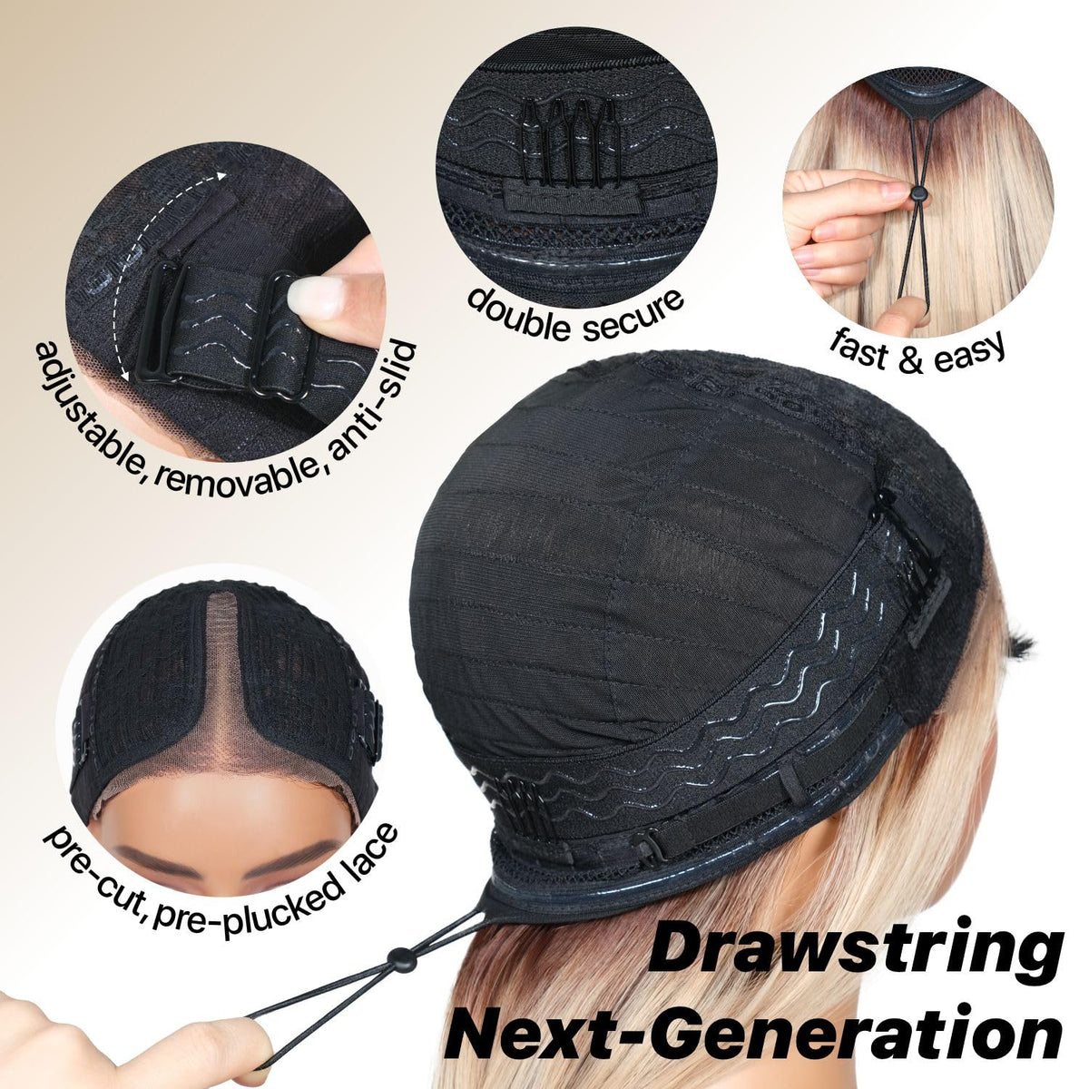 BrownBomb bangs wig designed for beginners seeking quick looks.