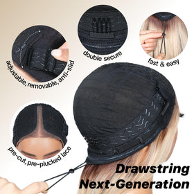 BrownBomb bangs wig designed for beginners seeking quick looks.