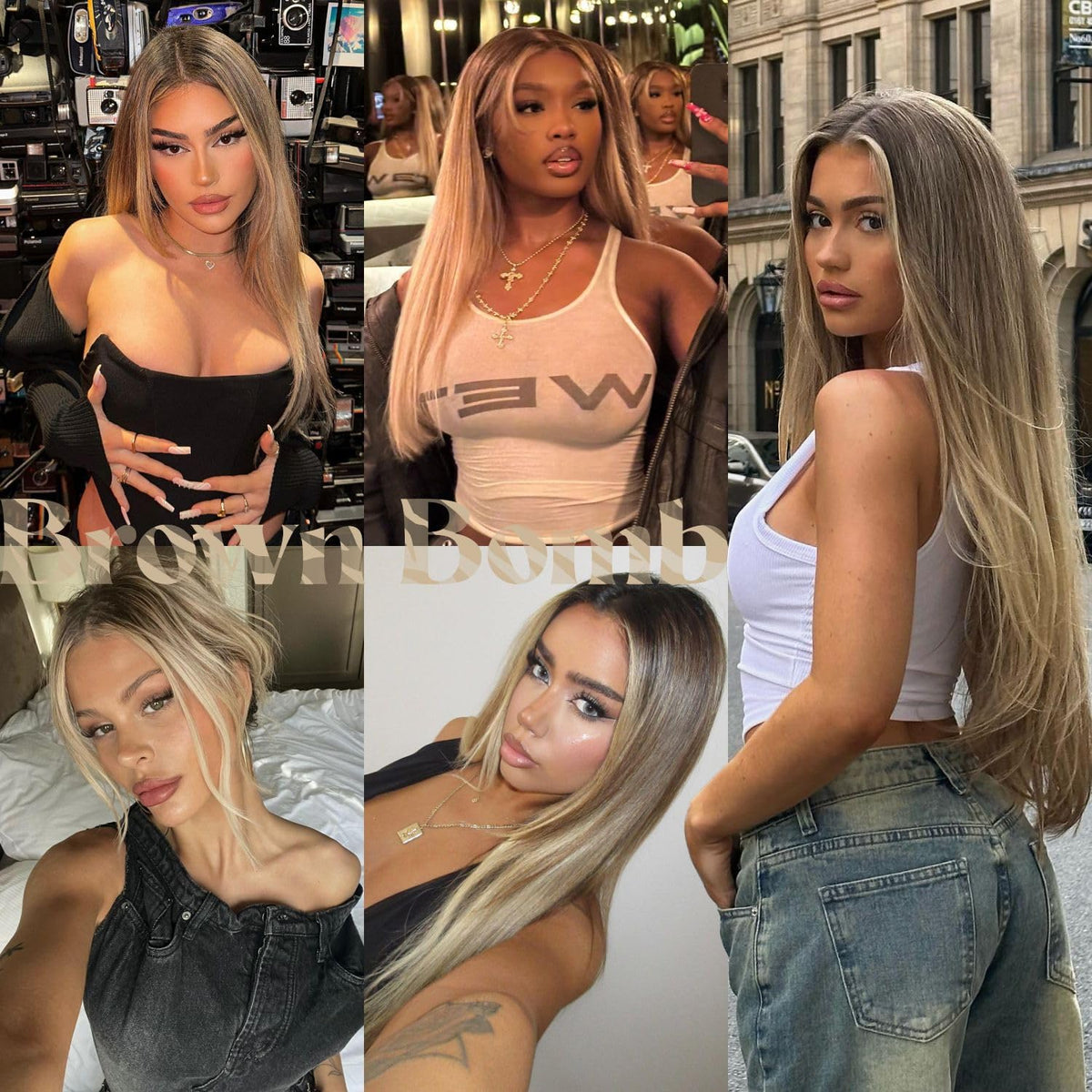BrownBomb beginner-friendly quick-wear wig with no glue.