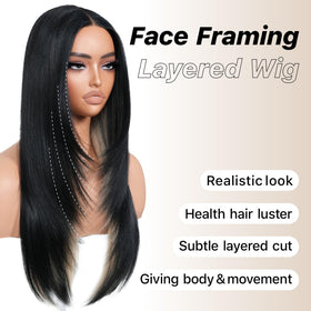BrownBomb Wig side view shows smooth silhouette and balanced volume