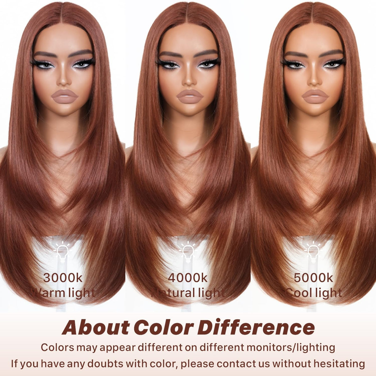 BrownBomb Cooper Blond ginger highlights add vivid natural color