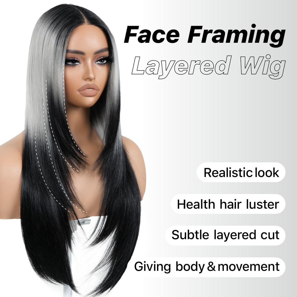 BrownBomb glueless lace-front 26in wig for secure comfort during wear