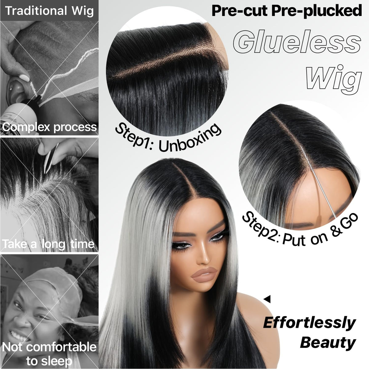 BrownBomb HD lace 13x4x1 closure wig for a natural-looking part