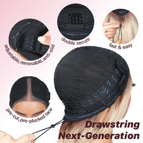 BrownBomb HD lace glueless wig with pre-cut hairline for easy blending