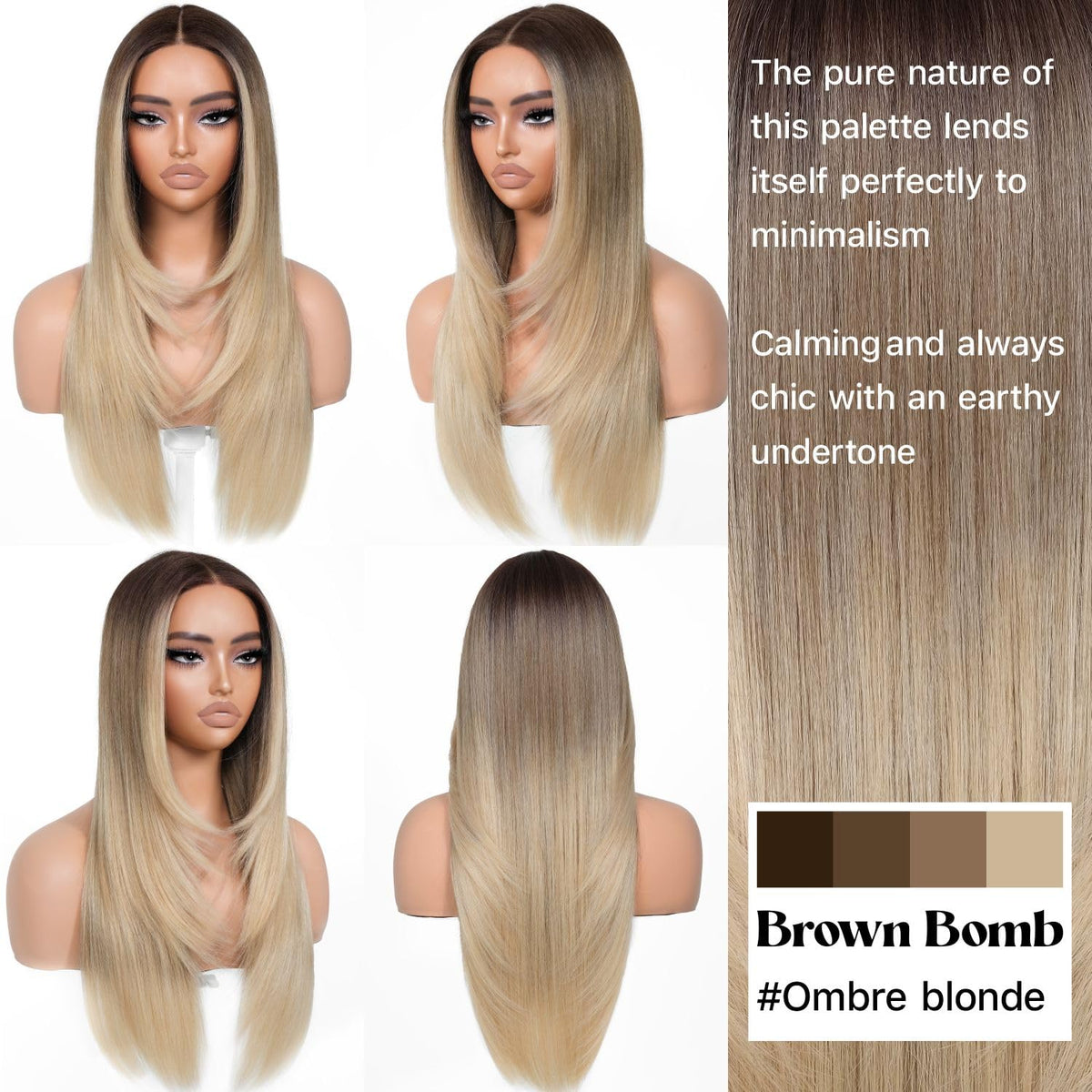 BrownBomb lace-front wig with 13x4x1 deep lace for neat edges.