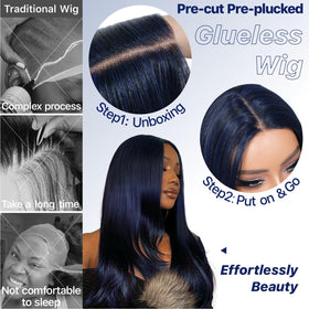 BrownBomb layered straight wig with bangs offering versatile styling options.