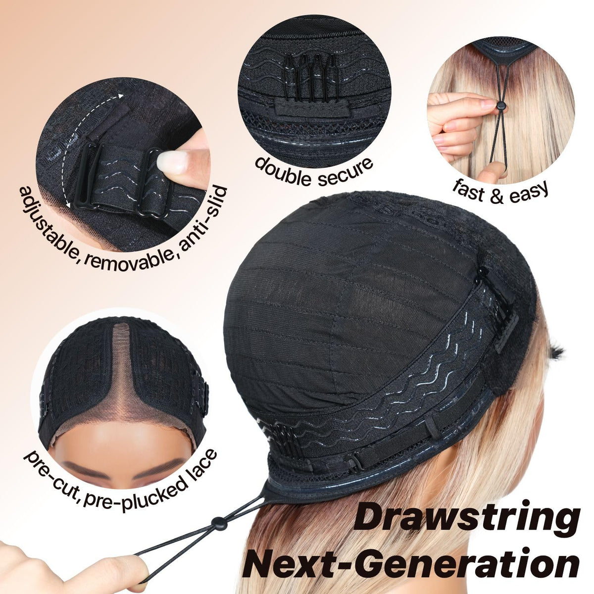 BrownBomb Ombre wig full-length reveals length and silky texture.