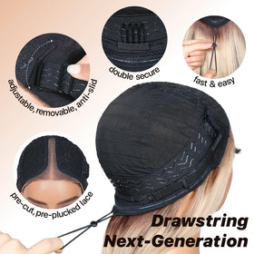 BrownBomb Ombre wig full-length reveals length and silky texture.