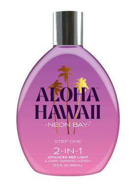 Brown Sugar Aloha Hawaii Neon Bay lotion bottle showing tropical glow for sun-kissed skin