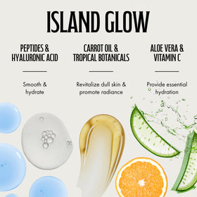 Brown Sugar Hawaiian-Dark Glow bottle showcases tropical fruit and carrot oil blend