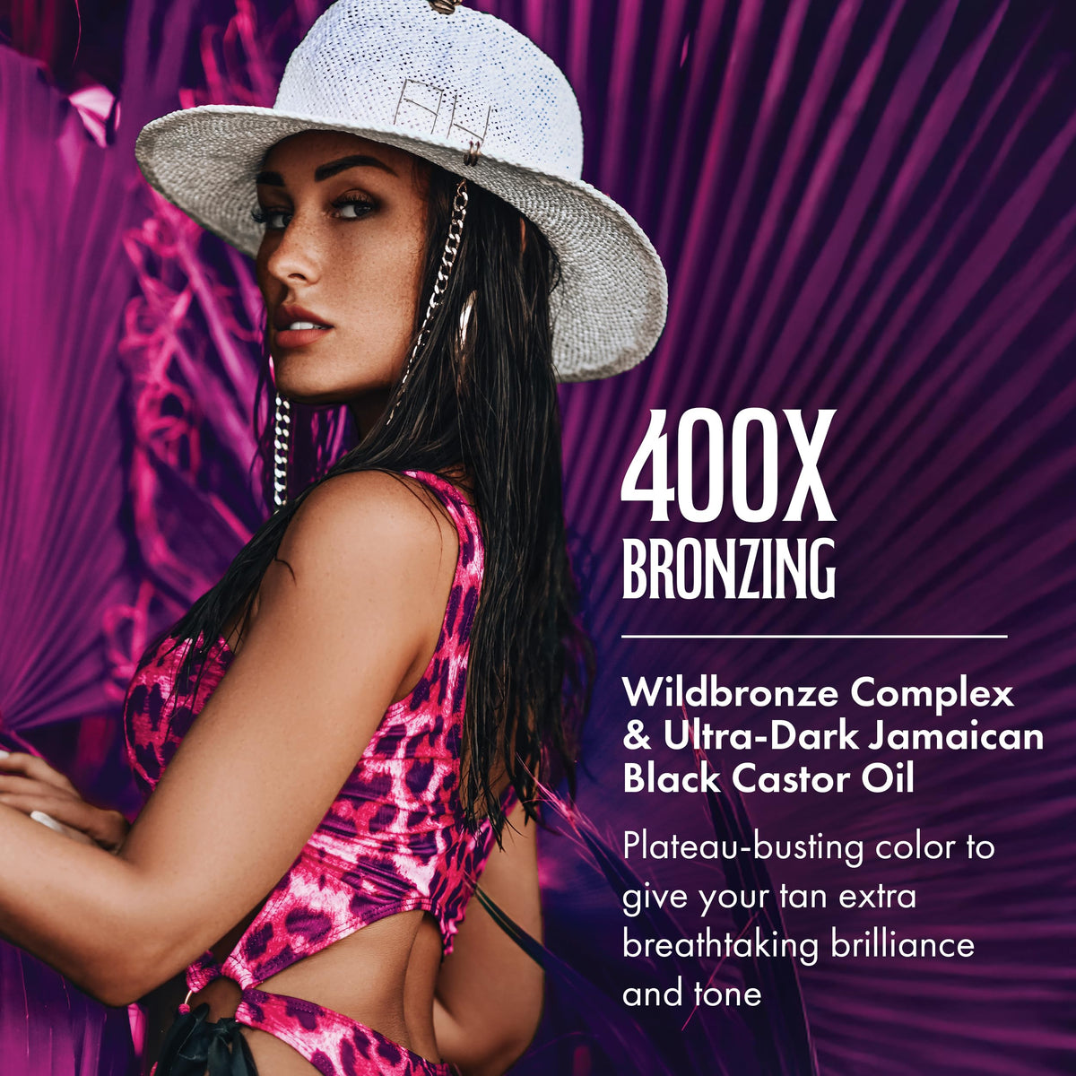 Brown Sugar Jamaican Black Castor Oil glow highlights bold tan tones