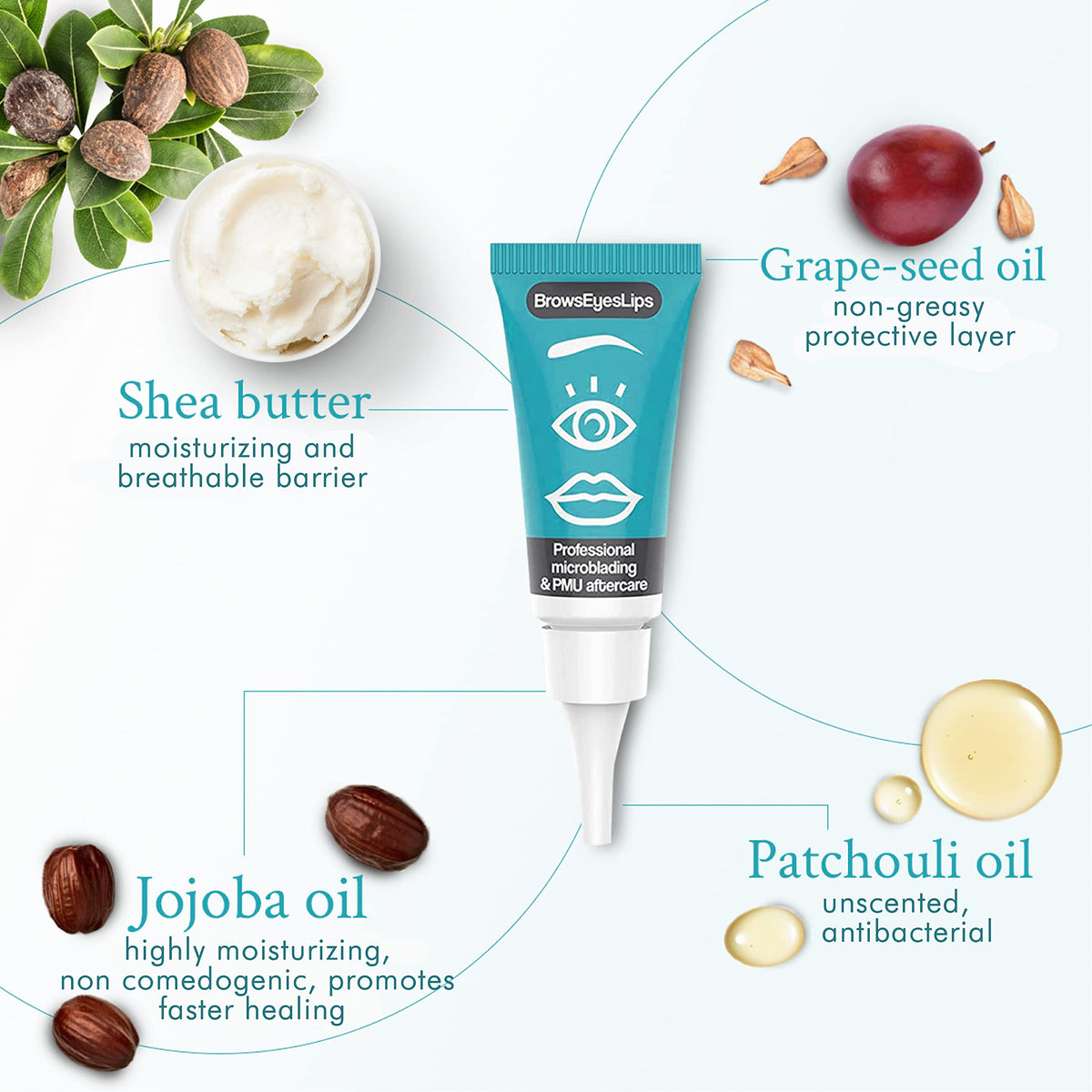 Brows Eyes Lips breathable-formula-barrier demonstrates skin-friendly protection.