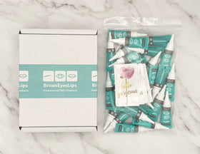Brows Eyes Lips same-tube for both initial and touch-up sessions, streamlining aftercare.