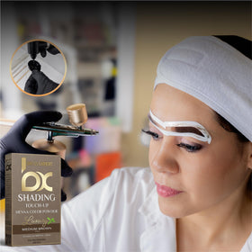 Step-by-step instructions for easy, mess-free shading by Brows Xpert.