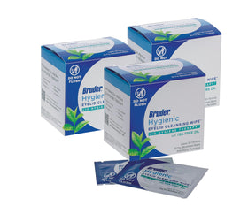 Bruder Eyelid Cleansing Wipes with Tea Tree Oil box, gentle lid hygiene in action