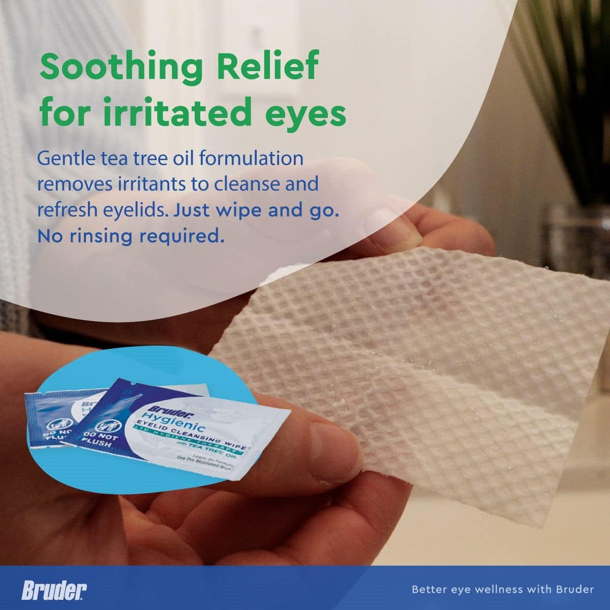 Bruder Pack of 3 with Tea Tree Oil wipes texture for debris removal