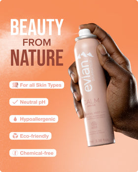 BRUMISATEUR Evian Calm Facial Mist on table ready for use.