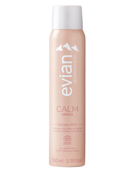 BRUMISATEUR Evian Calm Facial Mist bottle delivers light hydration for sensitive skin.