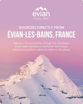 BRUMISATEUR Evian Calm Facial Mist recyclable packaging supports sustainability.