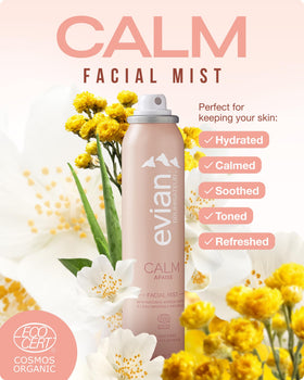 BRUMISATEUR Evian Calm Facial Mist spray in use for a quick refresh.