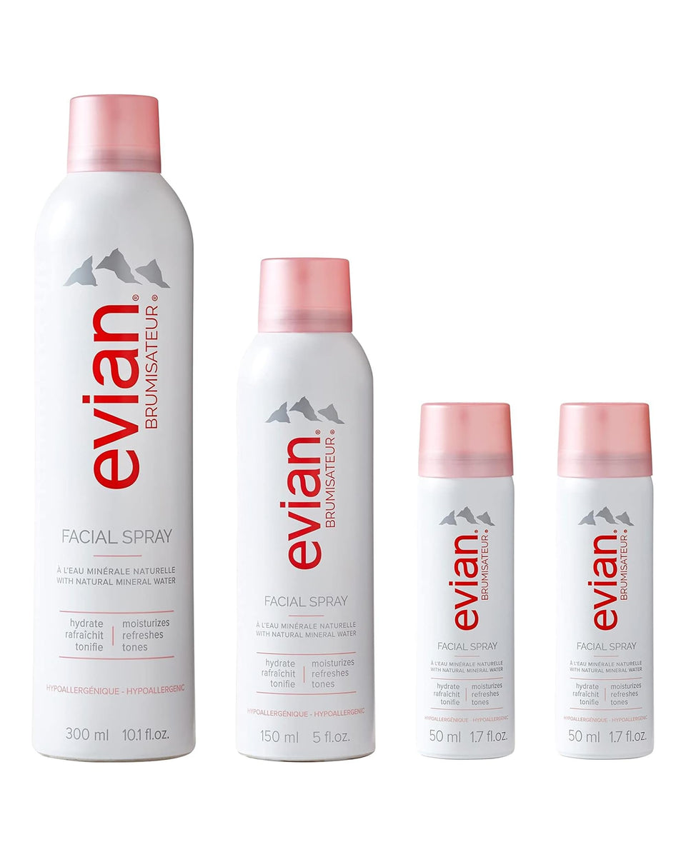 BRUMISATEUR Evian Facial Spray 24/7 kit front view hydrates skin on the go