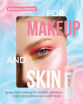 BRUMISATEUR Evian Facial Spray mist application enables quick, refreshing touch-ups