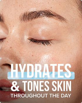 BRUMISATEUR Evian Facial Spray three-sizes display highlights versatile skincare on the move