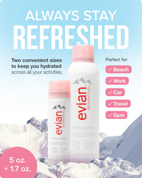 BRUMISATEUR Evian 1.7oz TSA-friendly spray for in-flight hydration
