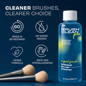 Brush Clean Pro Quick-Drying Formula keeps brushes ready fast