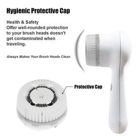 Brushmo Alpha Fit compatible brush head with non-porous soft filaments for skin safety.