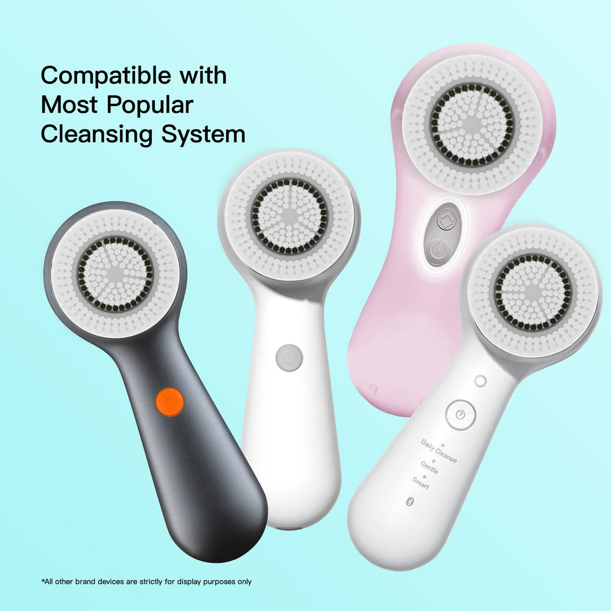 Brushmo Clarisonic Mia 2 compatible brush head offering soft, non-irritating cleansing.
