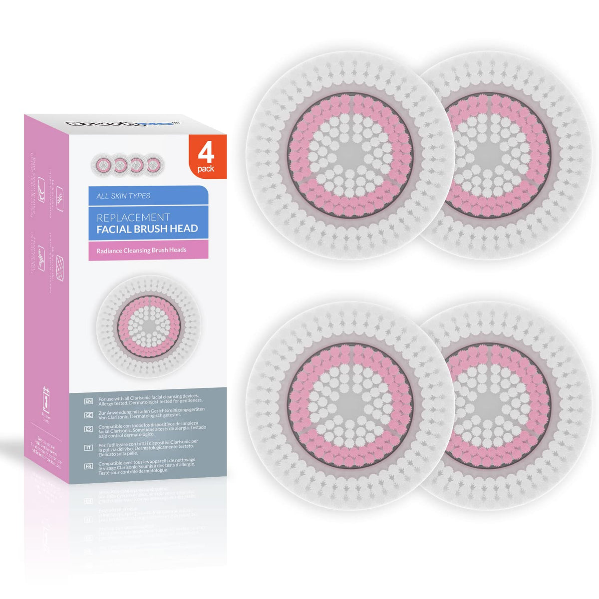Brushmo Radiance head for Clarisonic Mia 1 delivers gentle cleansing for radiant skin.