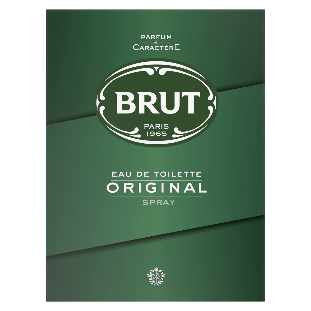 Brut Original EDT bottle closeup, showcasing a classic masculine fragrance.