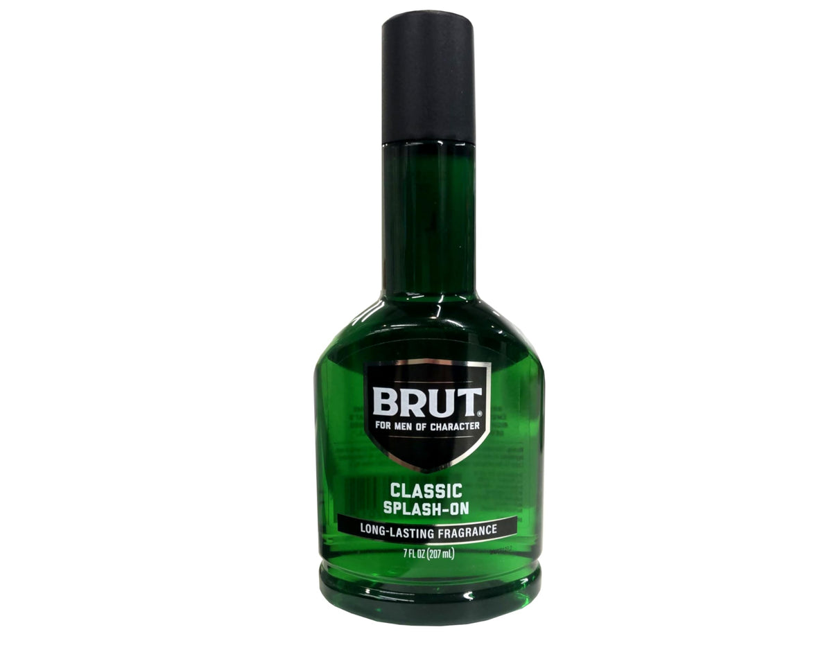 Brut Splash on Lotion bottle cap closeup showing easy pump and lasting fragrance