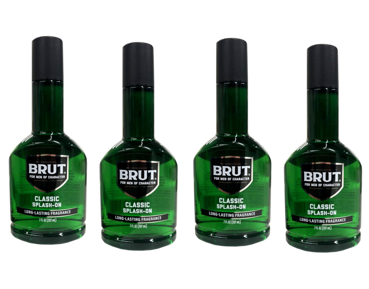 Brut Splash on Lotion bottle front view for everyday fragrance and easy hydration
