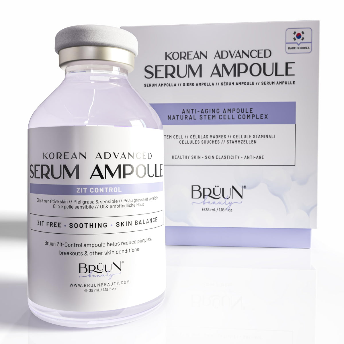 BRÜUN AC one point one eight oz serum ampoule.