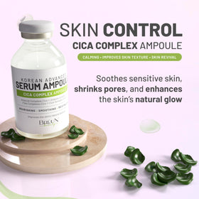 BRÜUN CICA Revival serum with derma roller demonstrates strong absorption during treatment.