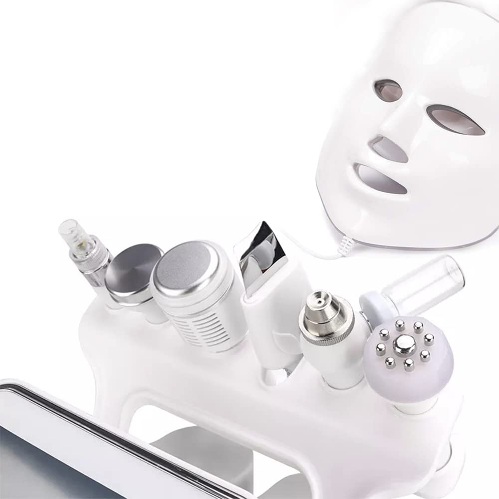 BRÜUN seven-in-one facial machine in action for efficient home spa treatments