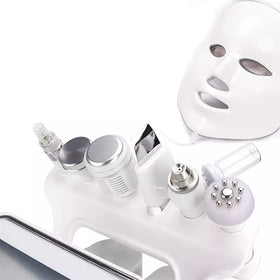 BRÜUN seven-in-one facial machine in action for efficient home spa treatments