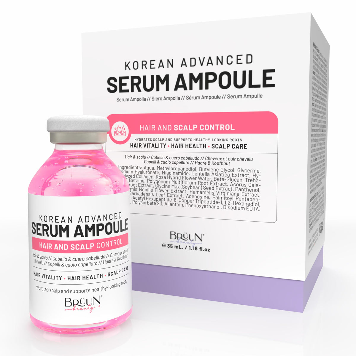 BRÜUN HS bottle pour showing lightweight serum for quick absorption