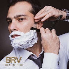 BRV MEN blade guard securely locks blades for safe, controlled shaves