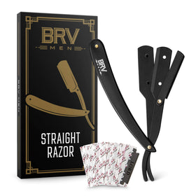 BRV MEN professional straight edge razor body with durable, rust-free precision