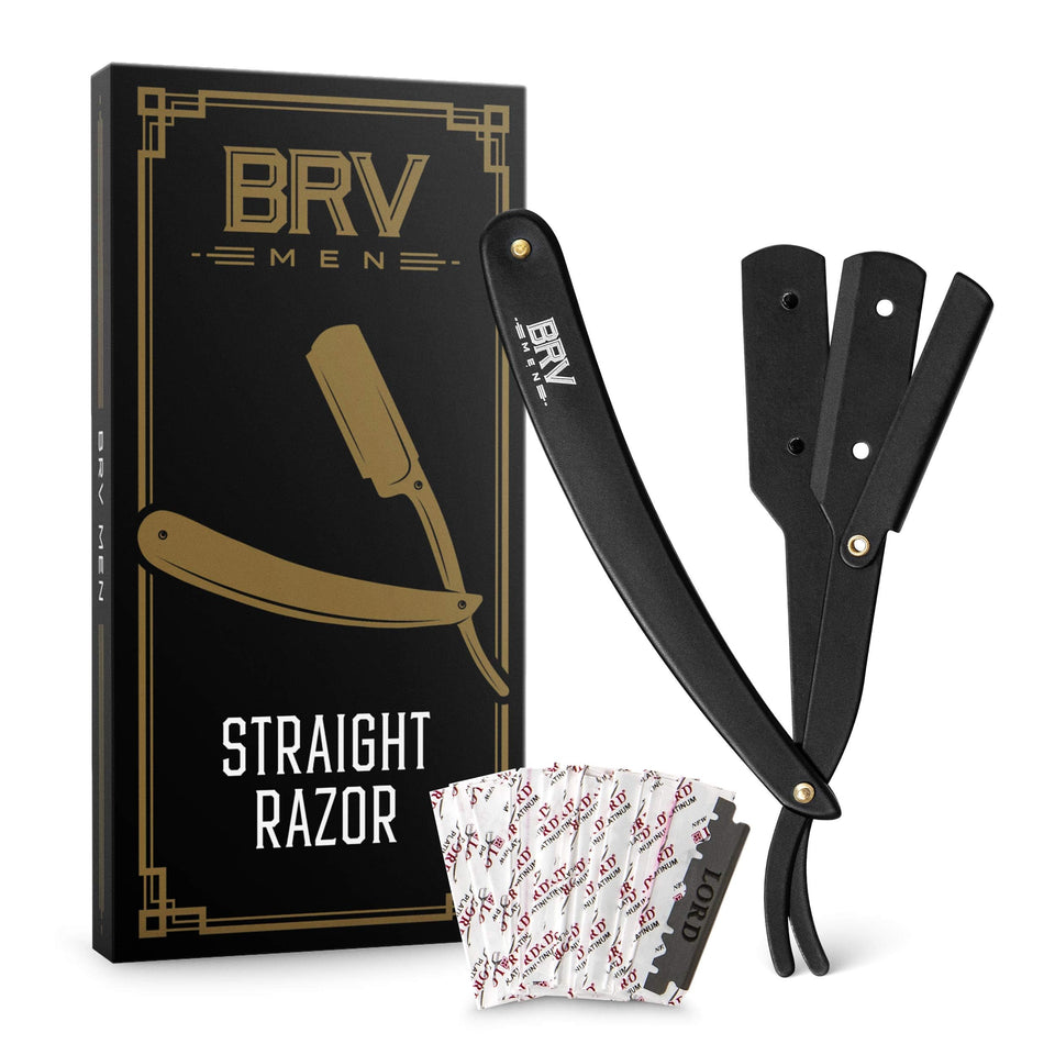 BRV MEN professional straight edge razor body with durable, rust-free precision
