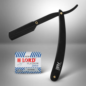 BRV MEN razor featuring golden brass pins for classic durability