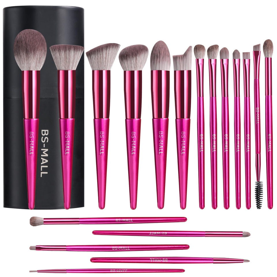 BS-MALL 18-piece makeup brush set for versatile, flawless application.