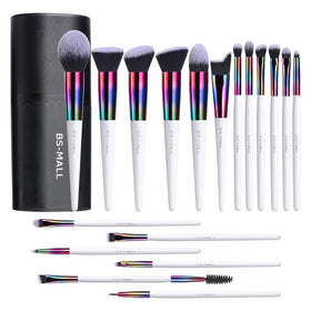 BS-MALL 18pc makeup brush set with travel case for on-the-go application