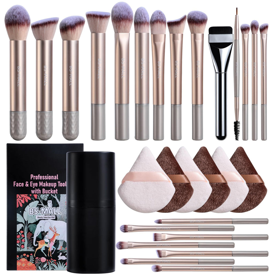 BS-MALL 21-piece professional makeup brush set with foundation brush for a flawless finish.