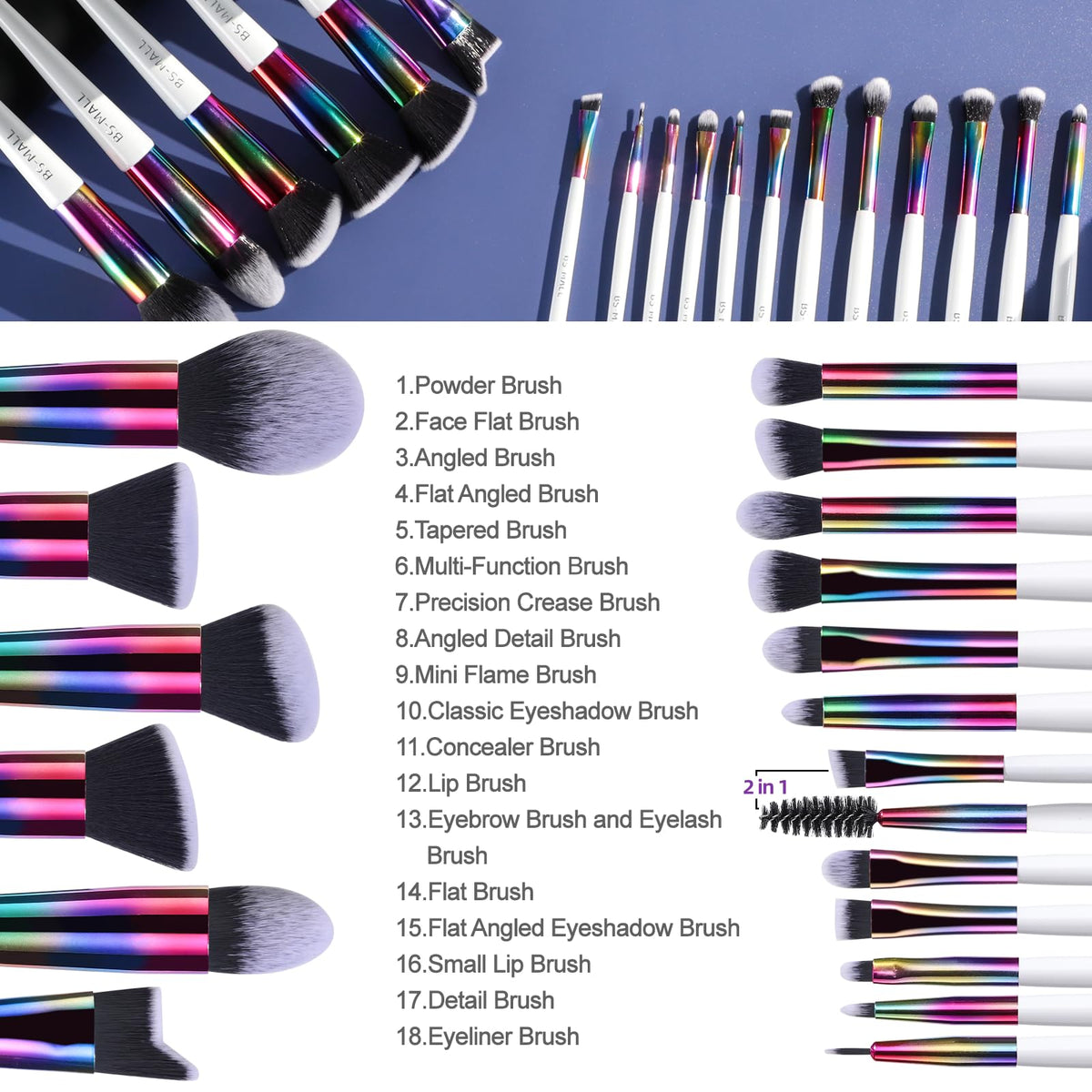BS-MALL blush brush for natural color and seamless blending