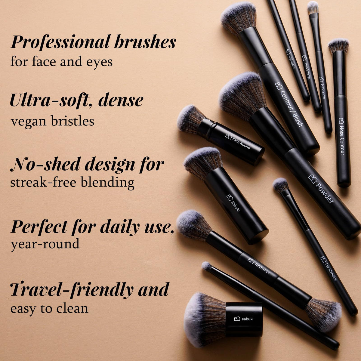 BS-MALL Bronzer brush for warm dimension and seamless buffing