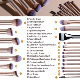 BS-MALL eye shadow brushes set delivering rich pigment payoff and seamless blending.